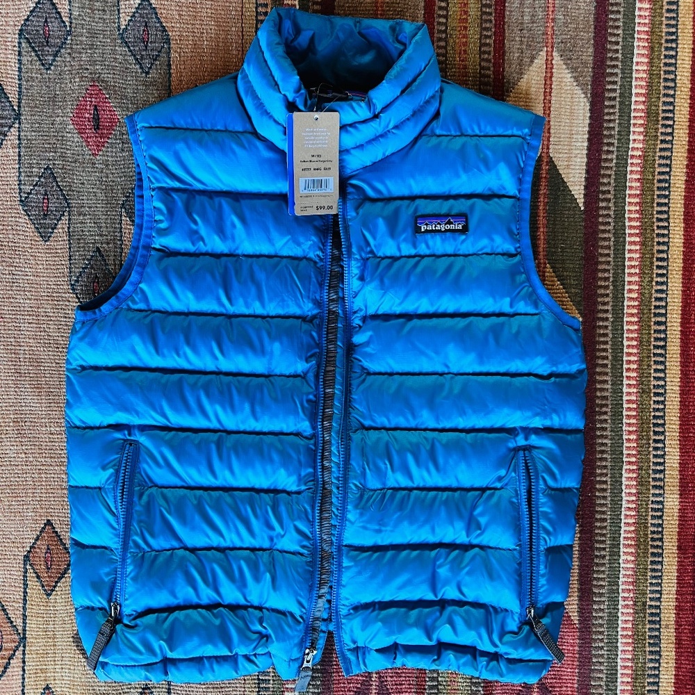 Patagonia Boys Down Sweater Vest Size 10 NWT